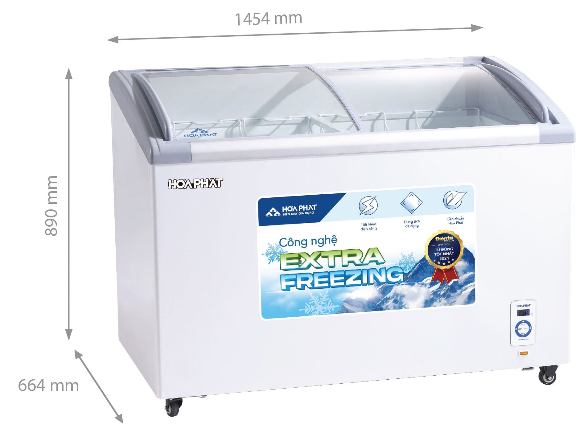 Tủ đông trưng bày Hòa Phát 451 lít HSF AD6451.C1